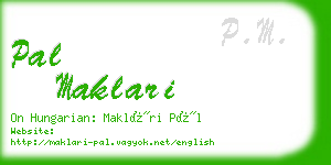 pal maklari business card